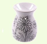 AromalampaVit, Blommönster